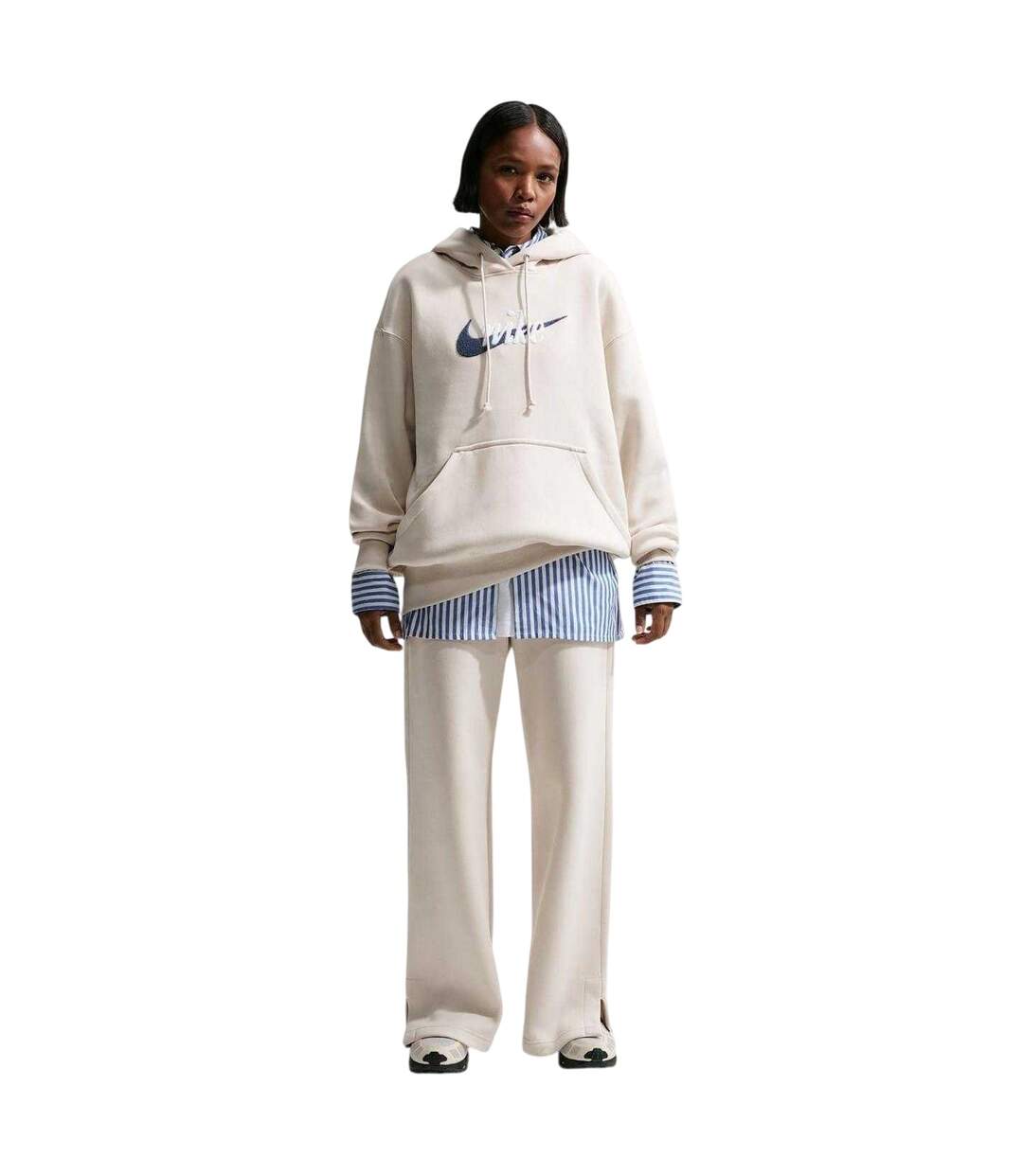 Sweat À Capuche Chenille Femme Bleu Nike-1