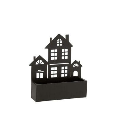 Jardinière Murale en Métal Maison 36cm Noir