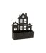 Jardinière Murale en Métal Maison 36cm Noir-1
