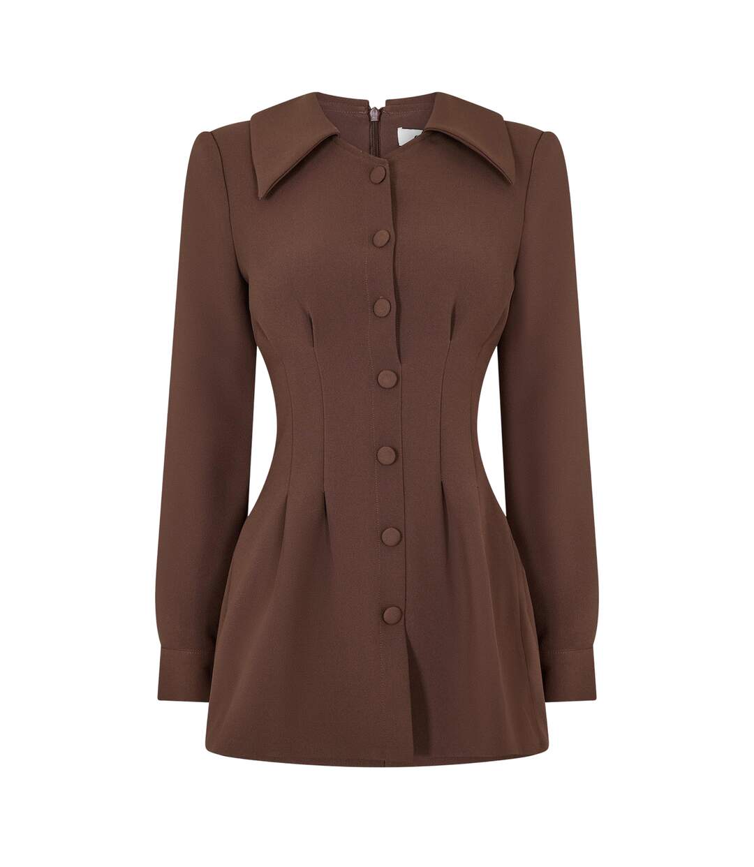 Robe Courte Motif/style Plissé Femme Marron Rougeâtre Odd Muse-2