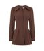 Robe Courte Motif/style Plissé Femme Marron Rougeâtre Odd Muse-2