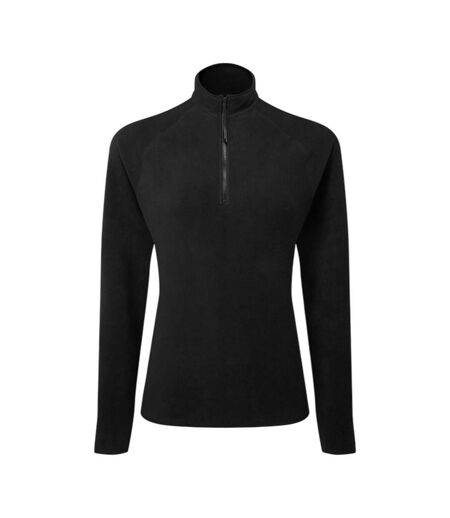 Womens/ladies Recycled Fitted Active Fleece Top Black TriDri