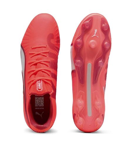 Mens King Ultimate Firm Ground Football Boots Red White Puma