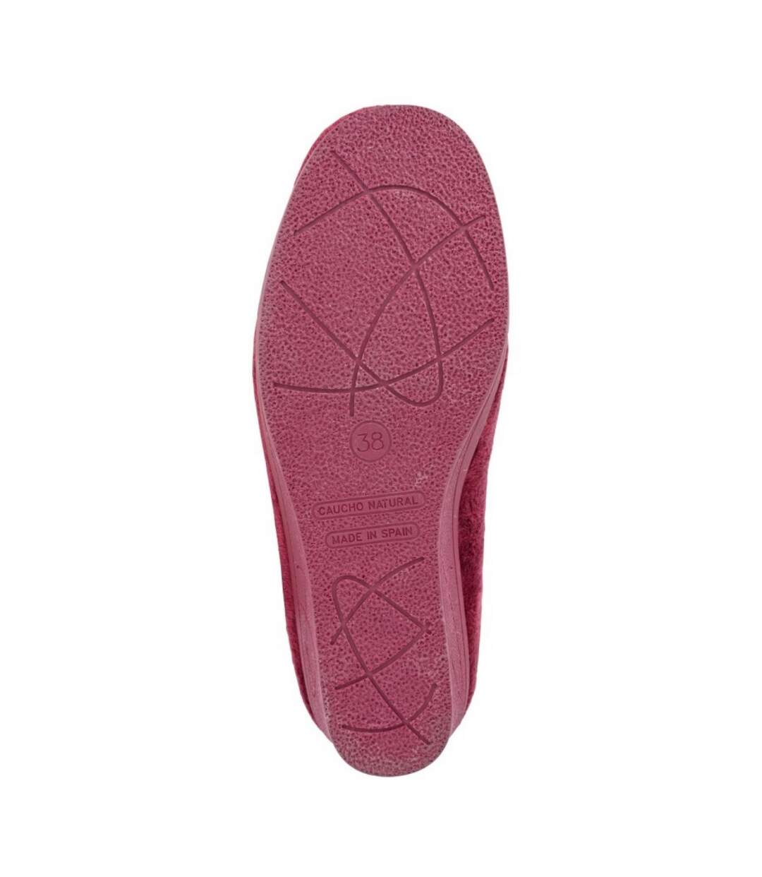 Womens/ladies dawn slippers burgundy/ocelot Sleepers-2