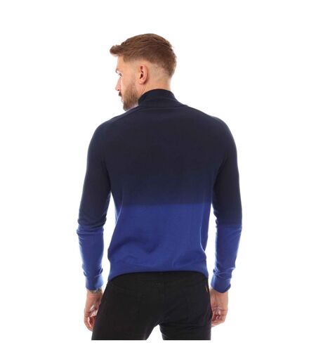 Mens Gesso Half Zip Sweatshirt Blue Navy Boss