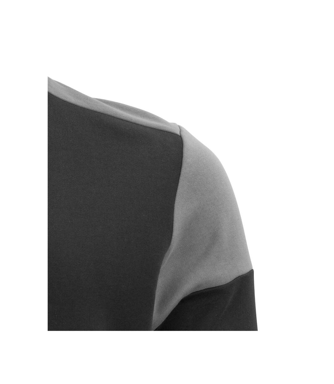 Mens Contrast Crew Neck Sweatshirt Black Anthracite Printer PRIME-4