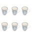 Lot de 6 Mugs en Porcelaine Umami Feuille 31cl Bleu-1