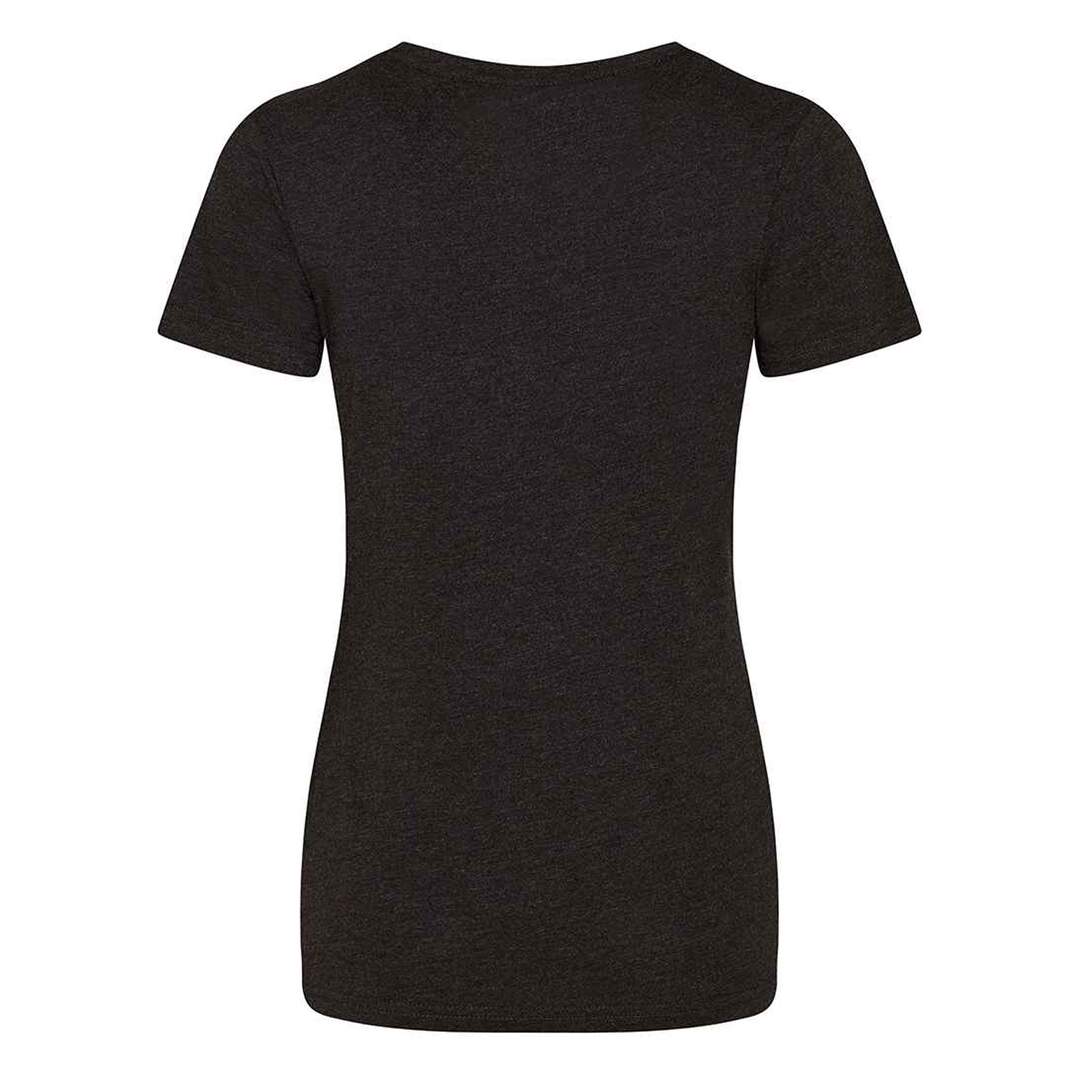 T-shirt femme noir chiné AWDis-2