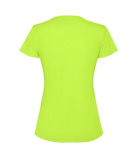 Womens/ladies estoril short-sleeved t-shirt fluorescent green Roly