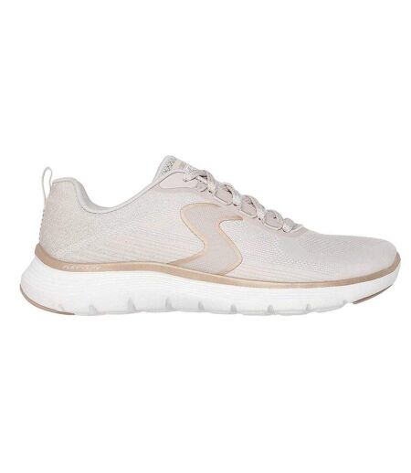 Womens/ladies Flex Appeal 5.0 Flat Trainers Natural Gold Skechers