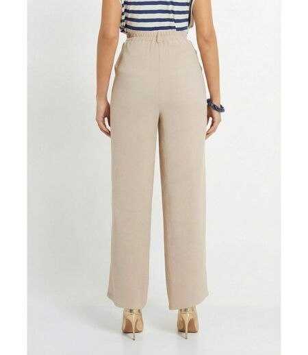 Pantalon large semi élastiqué à pinces