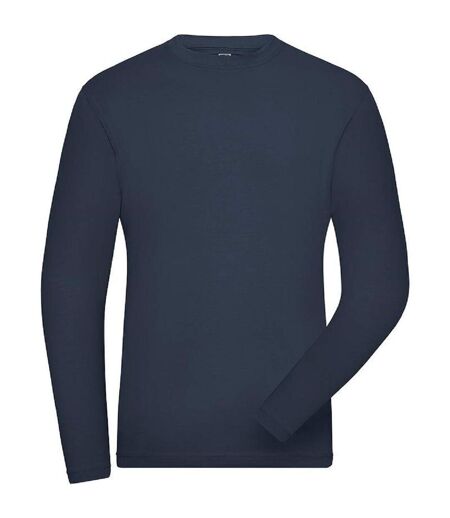 T-shirt workwear BIO manches longues - Homme - JN1804 - bleu marine
