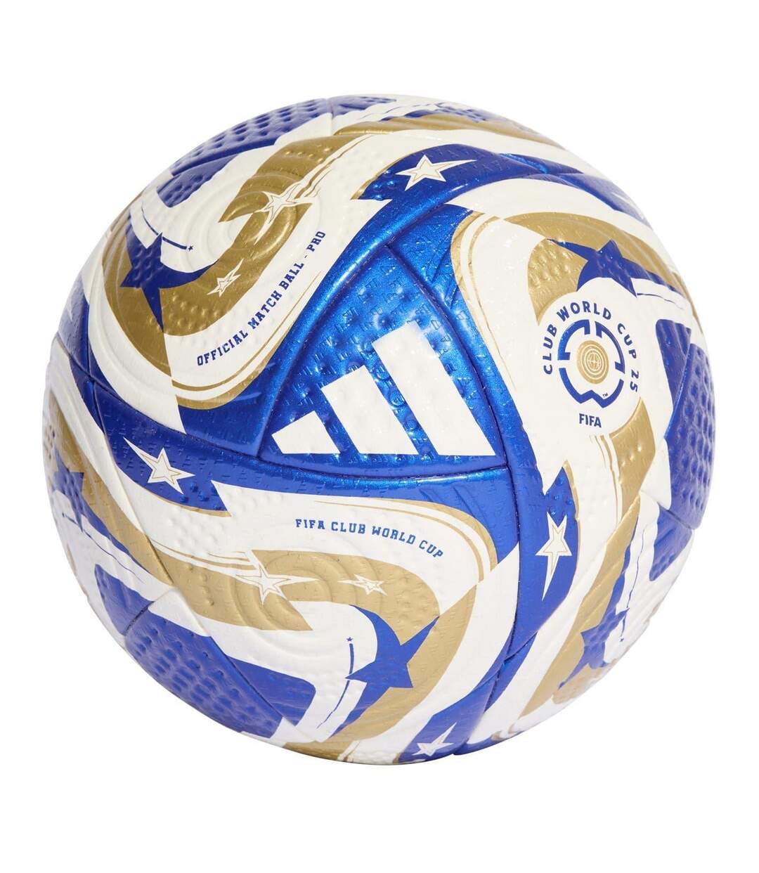 Ballon De Foot Motif/style Texturé Taille 5 Blanc Bleu Adidas-1