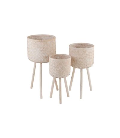 Lot de 3 Cache-Pots Design Cuye 76cm Naturel