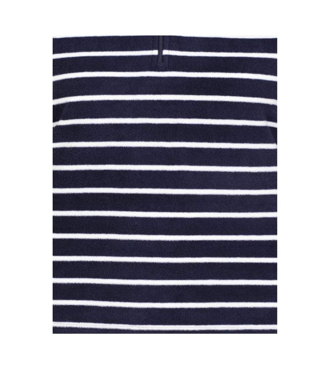 Womens/ladies Camber Striped Half Zip Fleece Top Navy Mountain Warehouse-4