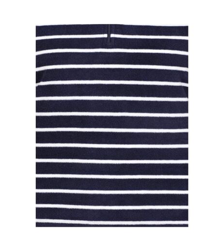 Womens/ladies Camber Striped Half Zip Fleece Top Navy Mountain Warehouse