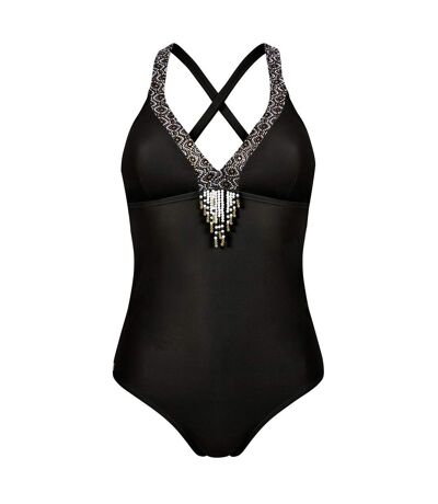 Maillot de bain une pièce noir/or Villa by Brigitte Bardot