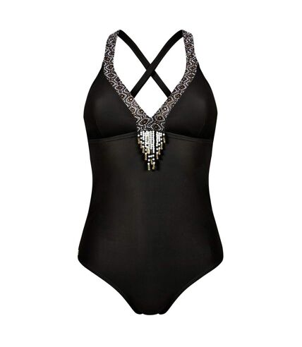 Maillot de bain une pièce noir/or Villa by Brigitte Bardot