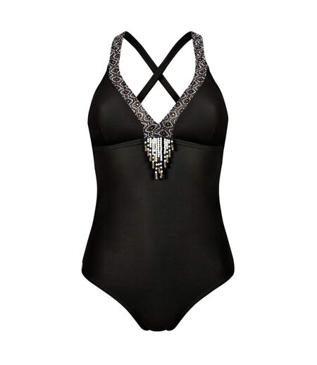 Maillot de bain une pièce noir/or Villa by Brigitte Bardot