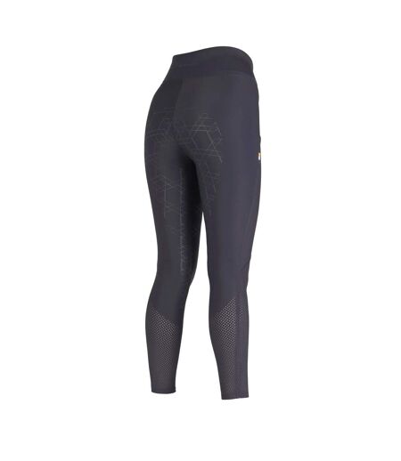 Womens/ladies optima air horse riding tights black Aubrion