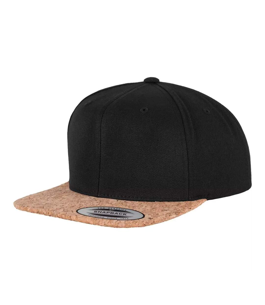 Casquette Ajustable Motif/style Liège Noir Flexfit-1