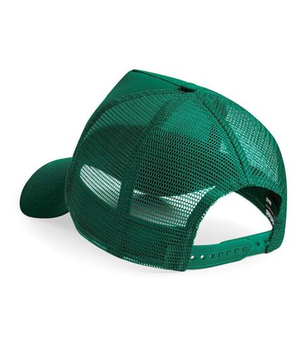 Beechfield Mens Half Mesh Trucker Cap / Headwear (Bottle Green/Bottle Green) - UTRW260