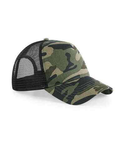 Unisex adult camo snapback trucker cap jungle Beechfield