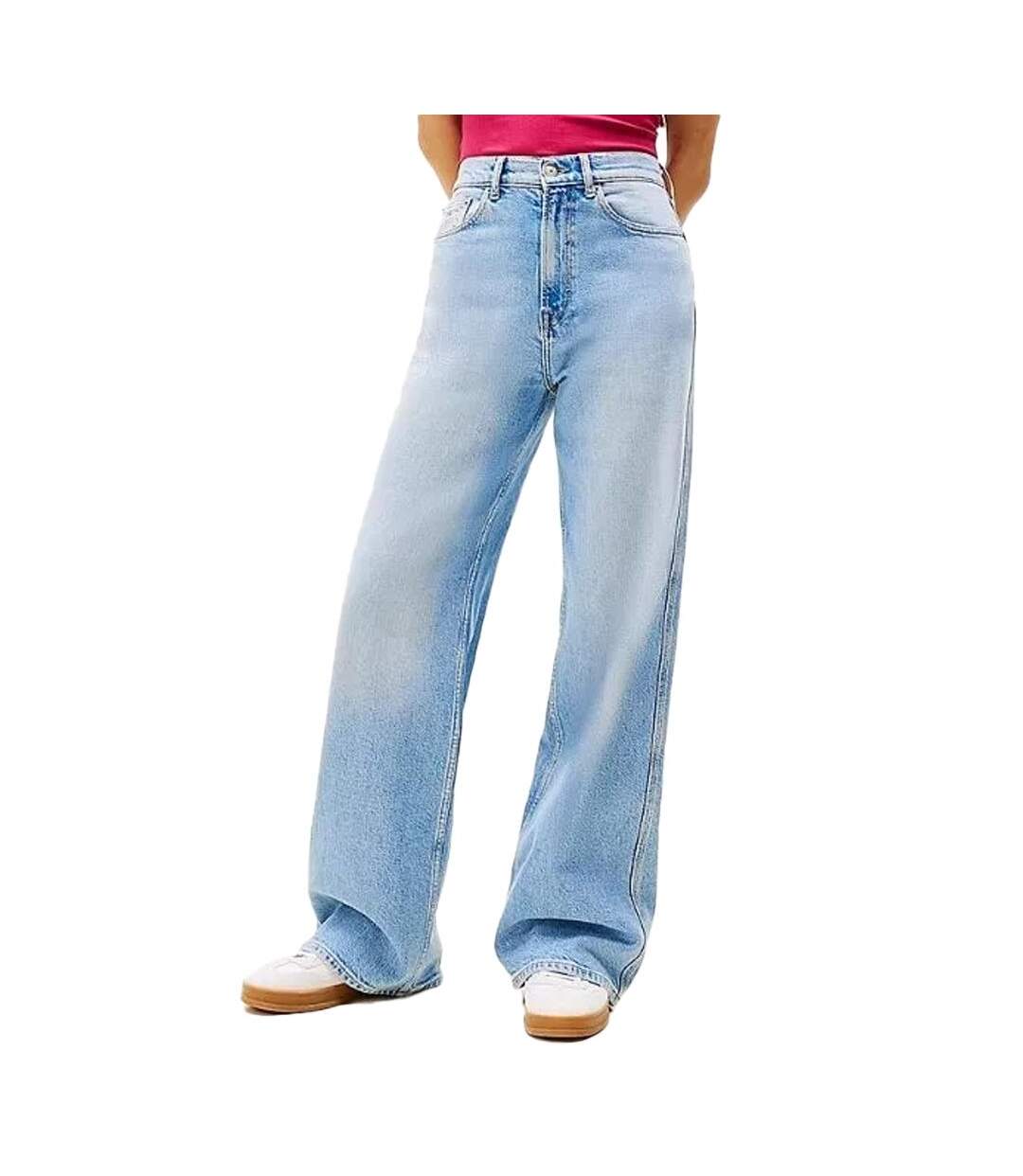 Jean ample bleu délavé femme tommy hilfiger bi0112 - w26-l30-1