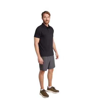Mens Isocool Lightweight Polo Shirt Black Mountain Warehouse