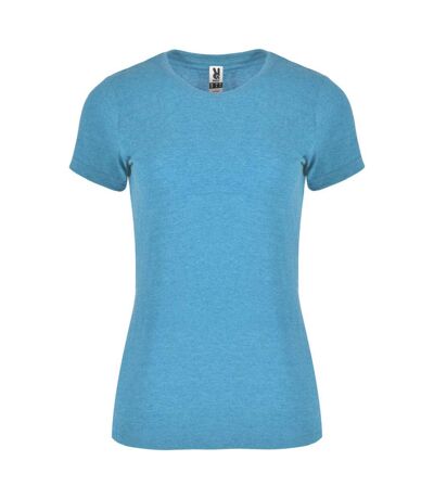 T-shirt fox femme turquoise vif Roly