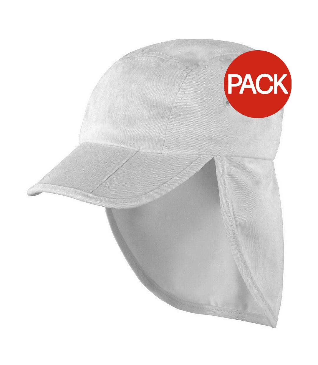 Lot de 2  casquettes légionnaire pliables adulte blanc Result-1