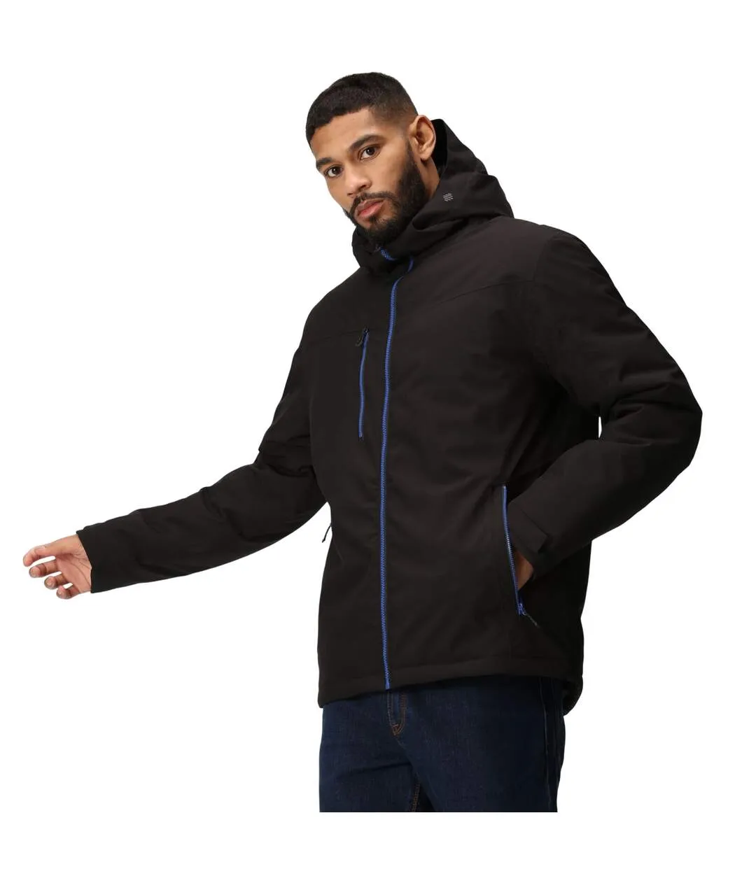 Veste Imperméable Navigate Homme Noir Bleu Roi Regatta-1