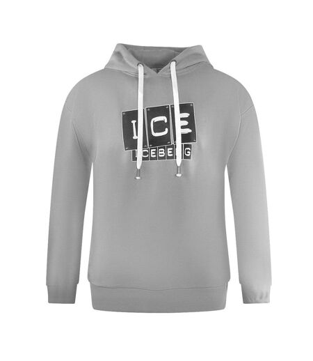 Sweat À Capuche Motif Logo Bloc Homme Gris Ice Iceberg