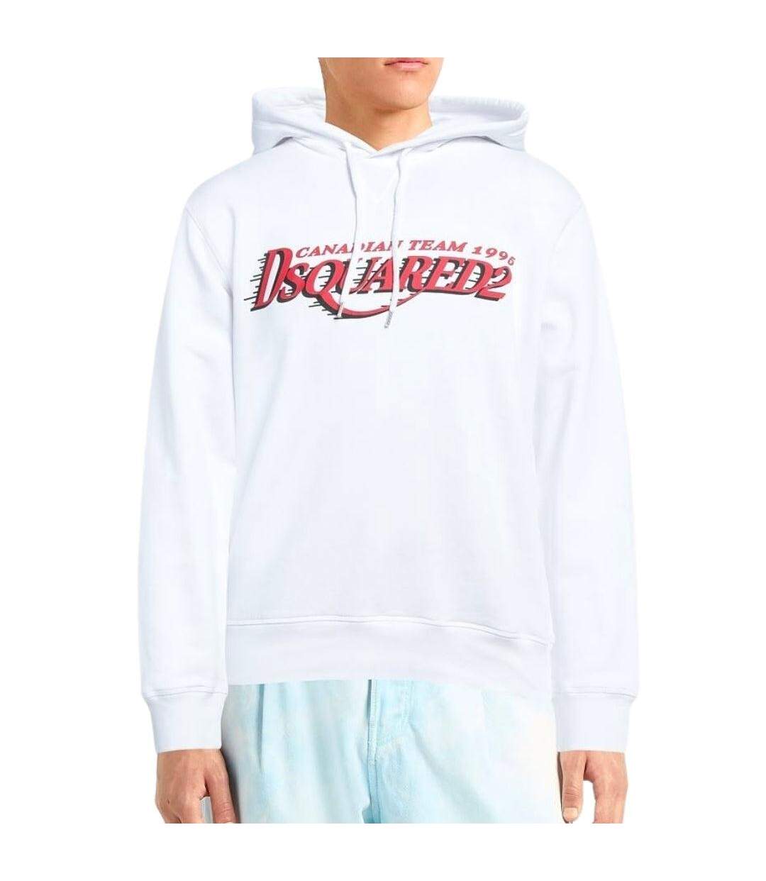 Sweat À Capuche Motif/style Logo Canadian Team Homme Blanc DSquared2-3