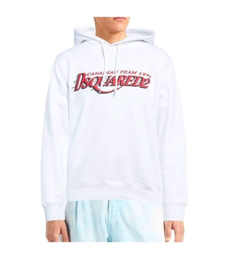 Sweat À Capuche Motif/style Logo Canadian Team Homme Blanc DSquared2