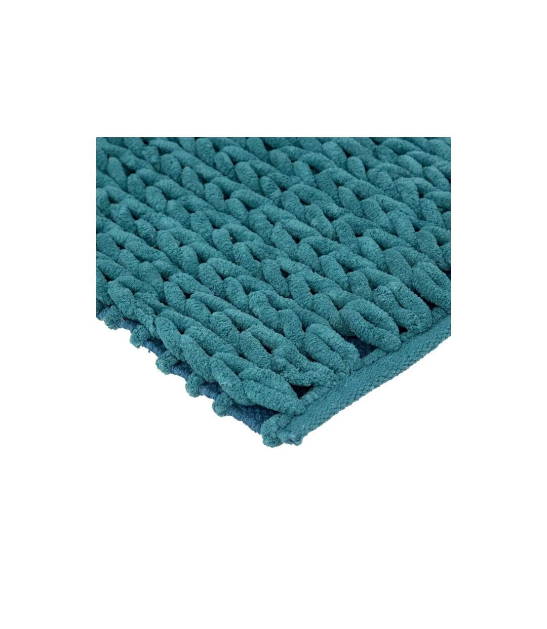 Tapis Salle de Bain Tissé Épais 50x75cm Bleu Pétrole-2