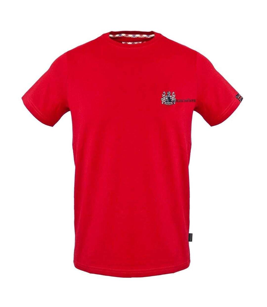Mens Aldis Logo T-shirt Red Aquascutum-1