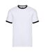 Fruit of the Loom Mens Contrast Ringer T-Shirt (White/Black) - UTPC6357