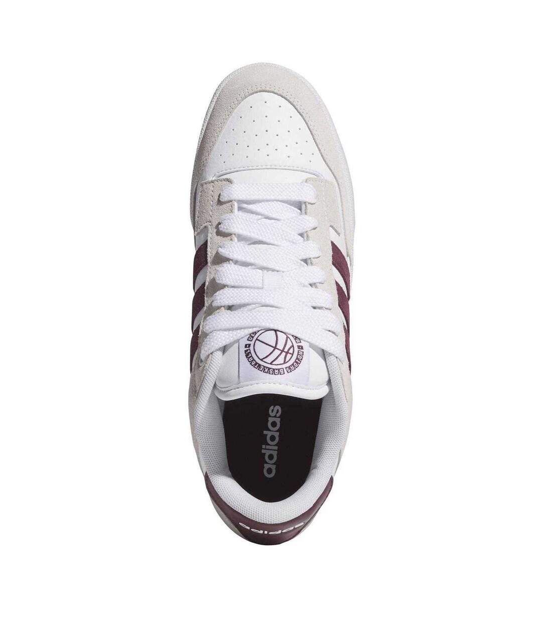 Unisex Adult Rapid Court Trainers White Maroon Adidas-4