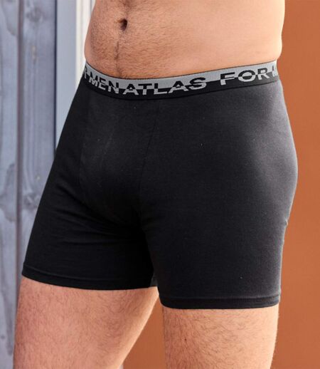 Pack of 2 Men's Stretch Boxer Shorts - White Black