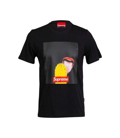 T-shirt Noir Homme Supreme Grip Cactus - S