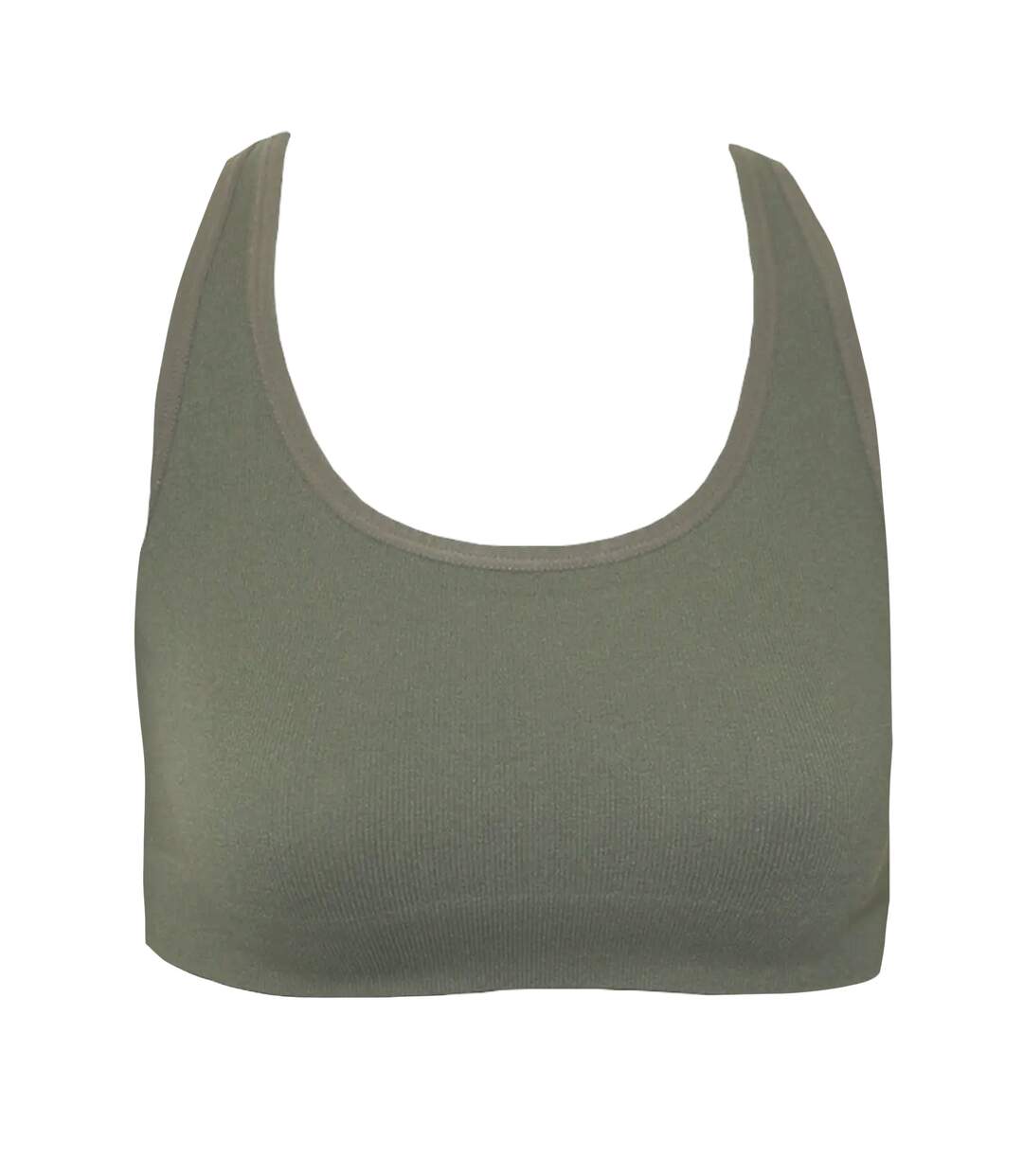 Hoxton Haus Womens/Ladies V-Neck Strappy Bralette (Khaki) - UTUT1374-3