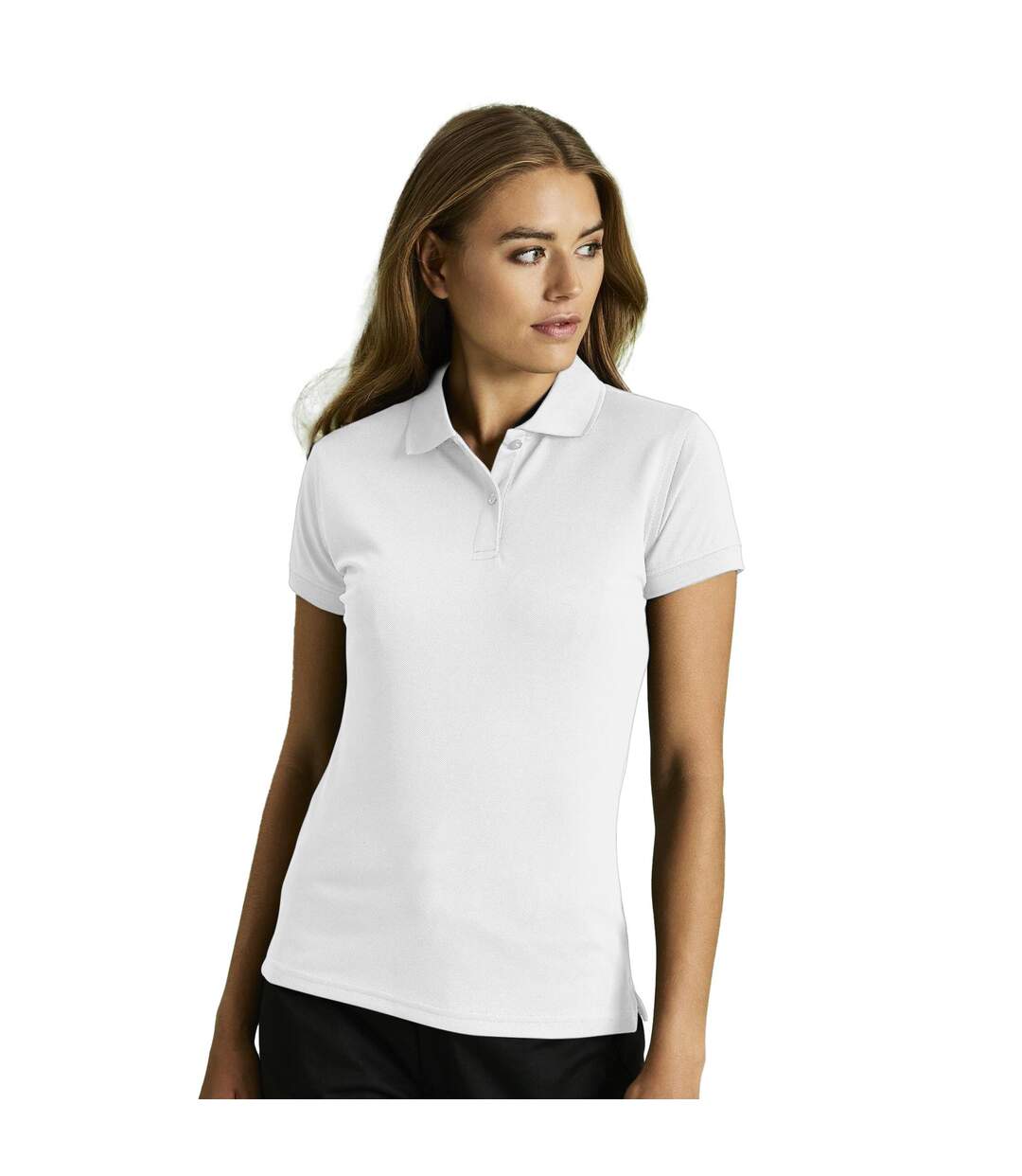 Polo À Manches Courtes 100% Coton Femme Blanc Tee Jays-1