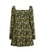 Robe Courte Manches Bouffantes Motif/style Floral Femme Vert Jack Wills-2