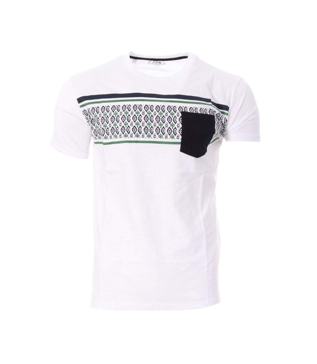 T-shirt blanc/vert/noir homme rms26 91264-1