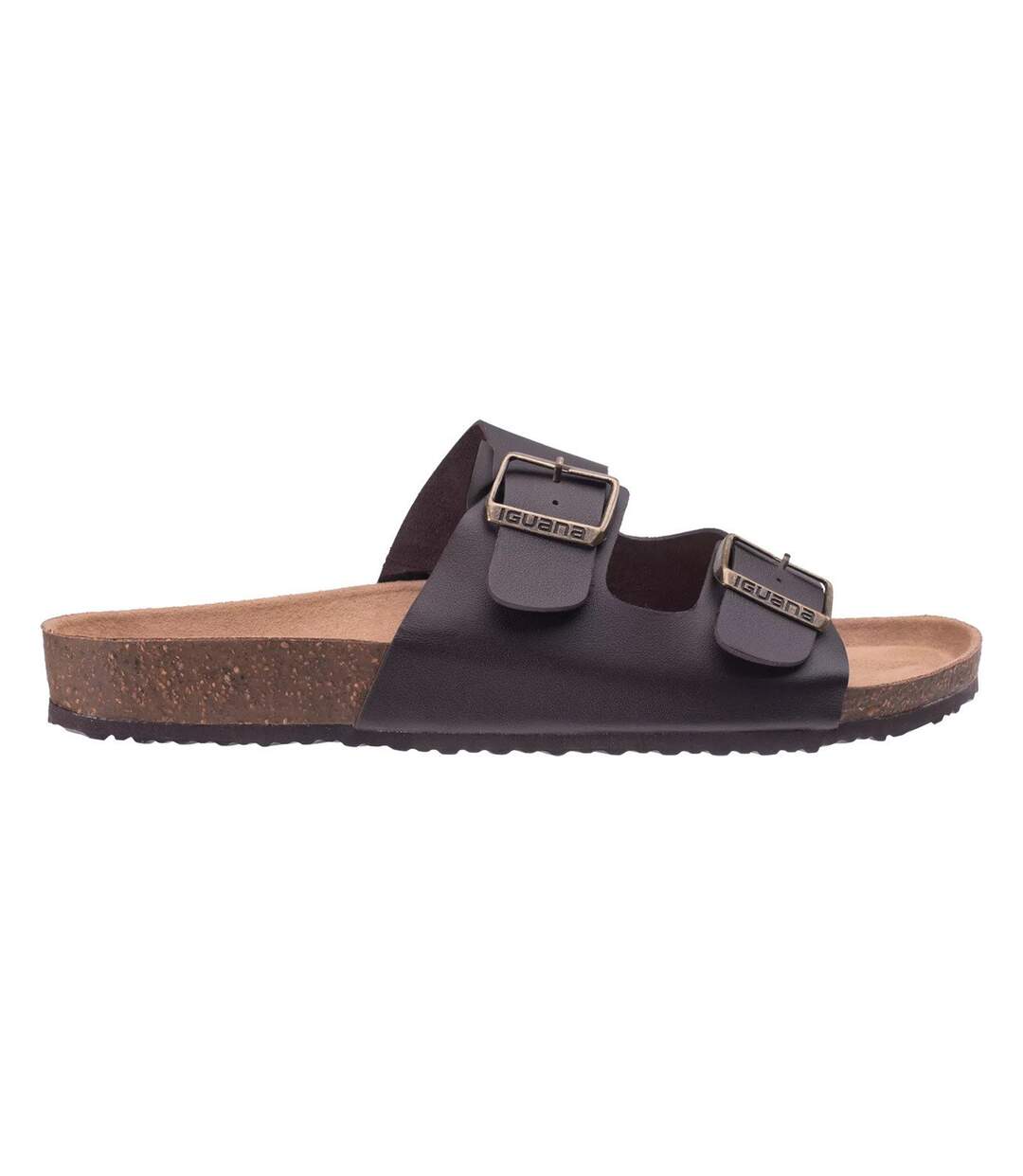 Claquettes Frisso Homme Marron Noir Iguana-3
