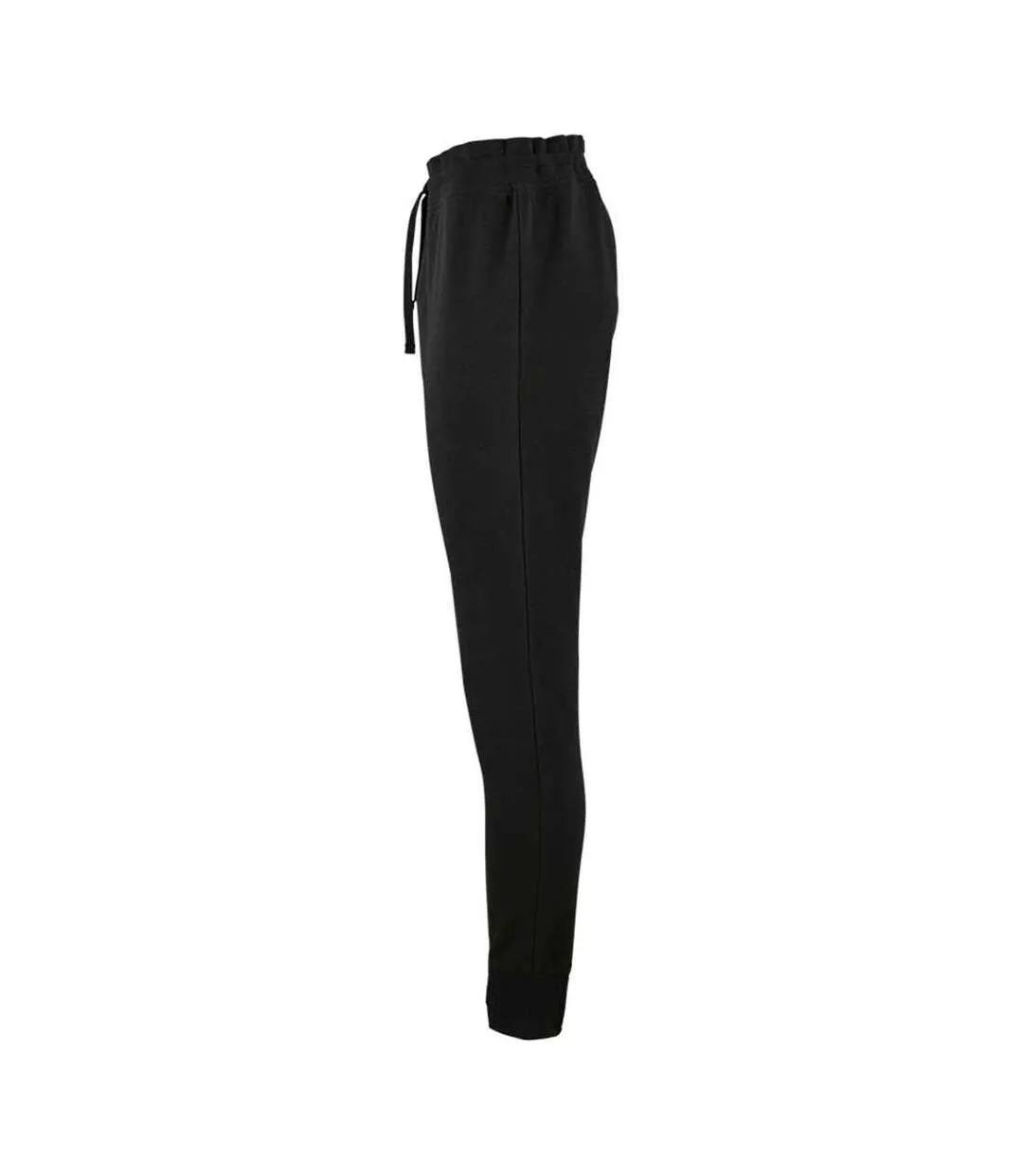 Womens/ladies Jake Slim Jogging Bottoms Black SOLS-3