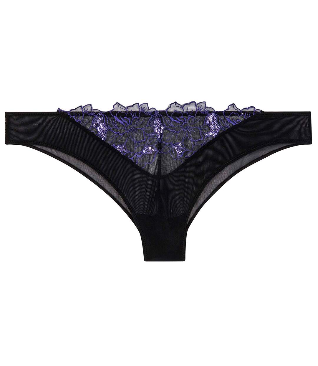 Tanga noir/violet Amants-1