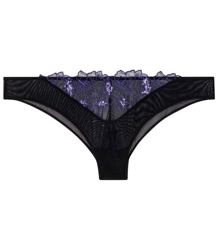 Tanga noir/violet Amants