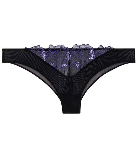 Tanga noir/violet Amants